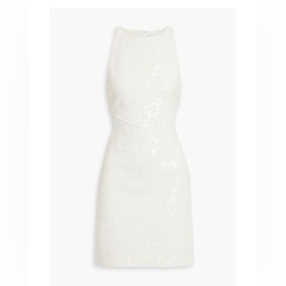 NWOT 595.00 DEREK LAM
Serenity cutout sequined tweed mini dress 4 - Picture 5 of 6